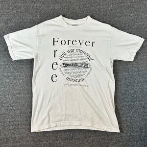 Vintage African American Civil War Memorial‎ Museum Forever Free Shirt Womens M